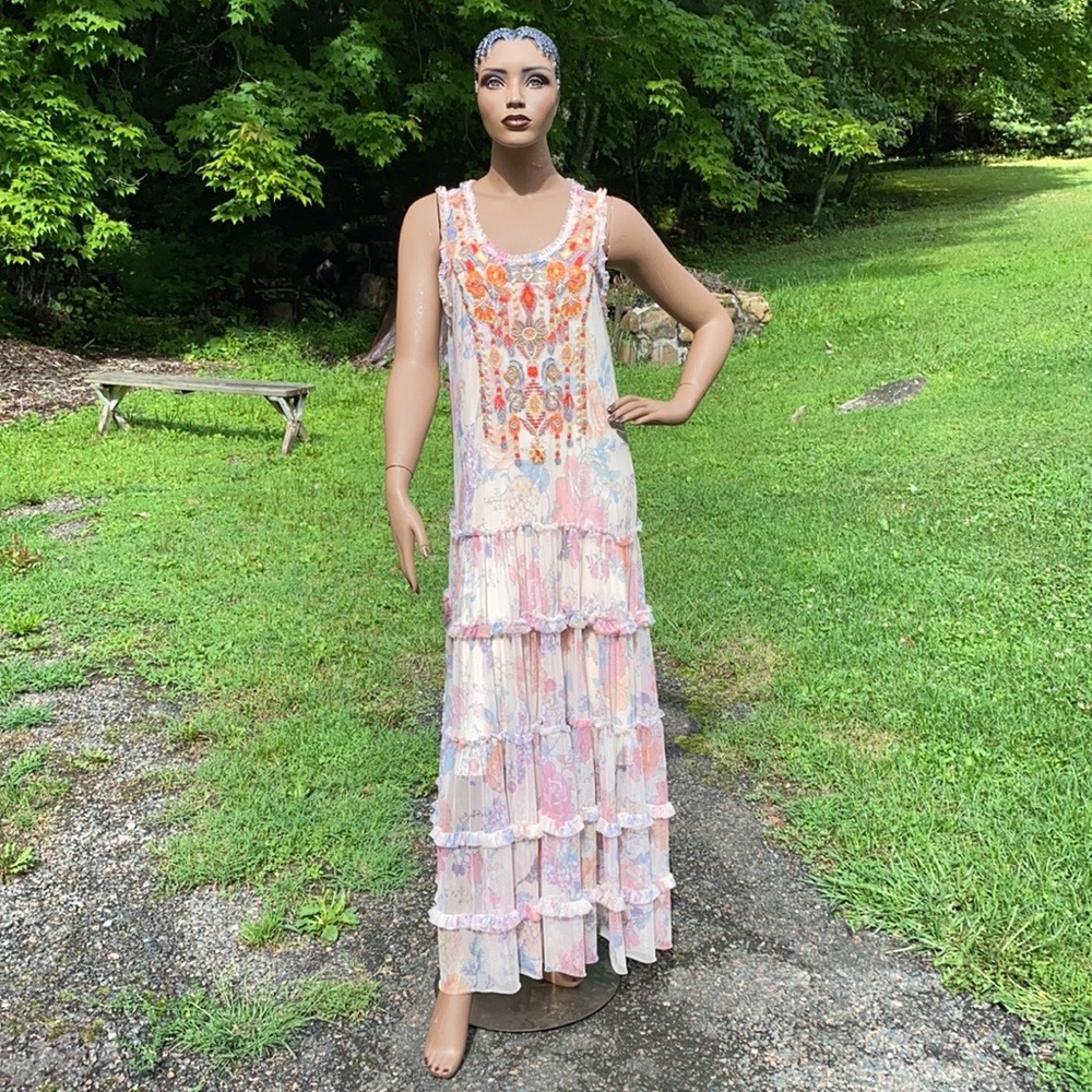 Johnny Was/Biya stretch mesh maxi